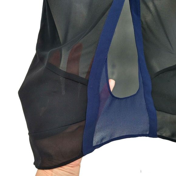 Silence+Noise Semi-Sheer Criss-Crossed Tank Top - XS - Picture 11 of 15